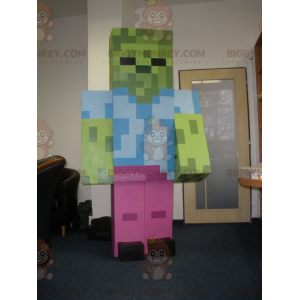 Fantasia de mascote de robô pixelado gigante BIGGYMONKEY™ –