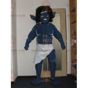 Very Awesome Blue Warrior Monster BIGGYMONKEY™ Mascot Costume -