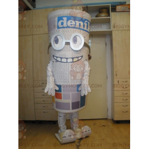 Giant Log BIGGYMONKEY™ maskotdräkt med glasögon. Tidning -