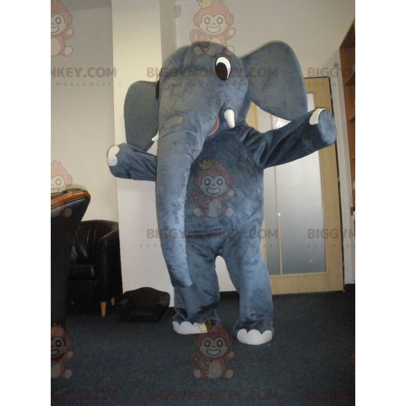 Meget sød grå elefant BIGGYMONKEY™ maskotkostume - Meget sød grå elefant BIGGYMONKEY™ maskotkostume -