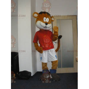 Πορτοκαλί και Λευκή Στολή Μασκότ BIGGYMONKEY™ Tiger με αθλητικά