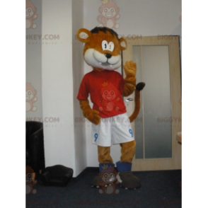 Orange and White Tiger BIGGYMONKEY™ Mascot Costume In