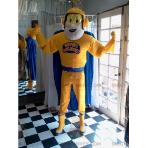 Kostým superhrdiny BIGGYMONKEY™ maskota ve žlutém a modrém outfitu - Superhrdina maskot - BIGGYMONKEY_05724 - BiggyMonkey.com