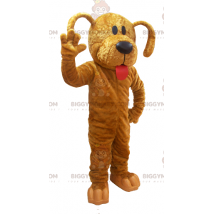 Big Tongue Giant Brown Dog BIGGYMONKEY™ Maskotdräkt - Hundmaskot - BIGGYMONKEY_05727 - BiggyMonkey.com