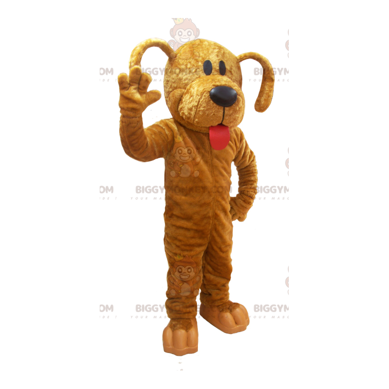 Big Tongue Giant Brown Dog BIGGYMONKEY™ Maskotdräkt - Hundmaskot - BIGGYMONKEY_05727 - BiggyMonkey.com
