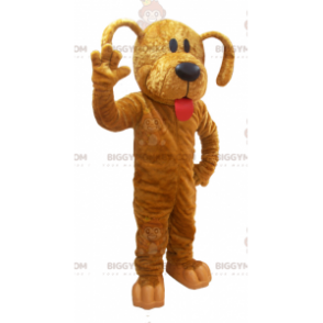 Big Tongue Giant Brown Dog BIGGYMONKEY™ maskotkostyme - Hundemasker - BIGGYMONKEY_05727 - BiggyMonkey.com