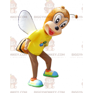 Kostým maskota oranžově žluté a černé včely BIGGYMONKEY™.