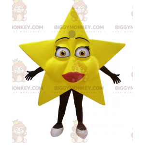 Very Feminine Giant Yellow Star BIGGYMONKEY™ Mascot Costume -