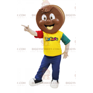 Trakinas Chocolate Cake BIGGYMONKEY™ maskottiasu - Ruoan maskotti - BIGGYMONKEY_05733 - BiggyMonkey.com