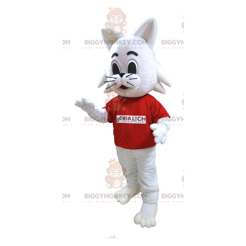 Disfraz de mascota Mialich Brand Rabbit White Cat BIGGYMONKEY™ - Mascotas gato - BIGGYMONKEY_05735 - BiggyMonkey.com
