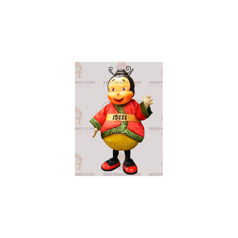 Kostium Maskotka Azjatycka Pszczoła BIGGYMONKEY™ ubrana w Kostium Maskotka Azjatycka Pszczoła BIGGYMONKEY™ ubrana w