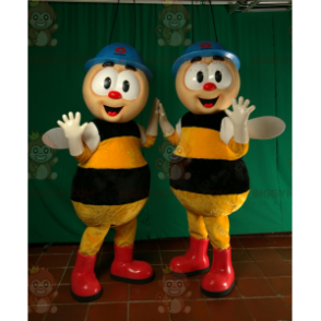 2 BIGGYMONKEY™:n työmehiläismaskotti kypärällä - Biggymonkey.com