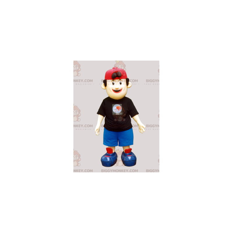 BIGGYMONKEY™-mascottekostuum voor tienerjongen met pet - BIGGYMONKEY™-mascottekostuum voor tienerjongen met pet -