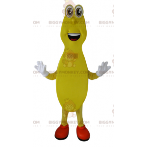 Lachende slungelige gele man BIGGYMONKEY™ mascottekostuum -