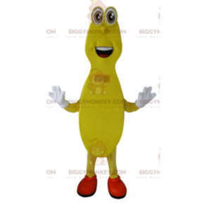 Lachende slungelige gele man BIGGYMONKEY™ mascottekostuum -