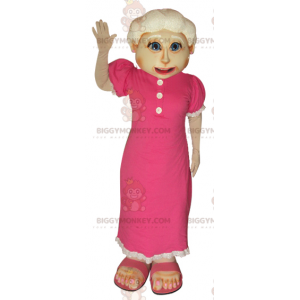 Gammel dame BIGGYMONKEY™ maskotkostume. Bedstemor BIGGYMONKEY™