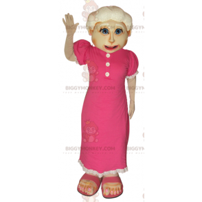 Gammel dame BIGGYMONKEY™ maskotkostume. Bedstemor BIGGYMONKEY™