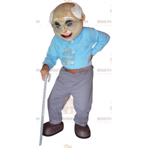 Old man BIGGYMONKEY™ mascot costume. Grandpa BIGGYMONKEY™