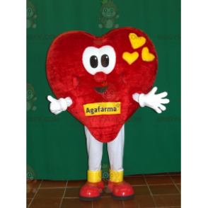 Kostium maskotki BIGGYMONKEY™ gigantyczne czerwono-żółte serce.