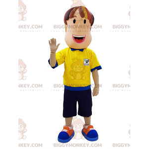 Scheidsrechter Man BIGGYMONKEY™ mascottekostuum met blauwe en