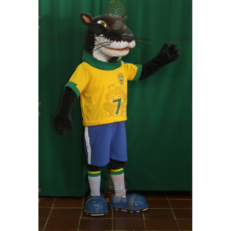 BIGGYMONKEY™ maskotkostume Sort og hvid Ilderhund i sportstøj - BIGGYMONKEY™ maskotkostume Sort og hvid Ilderhund i sportstøj -