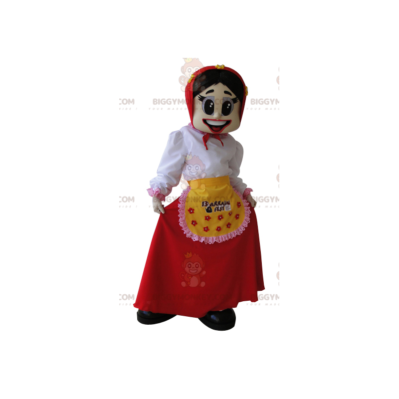 Traje de mascote dona de casa agricultora BIGGYMONKEY™ –