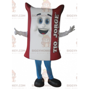 Disfraz de mascota Bolsa de arroz blanco y rojo gigante