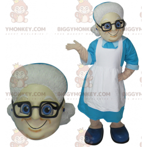 Vanhan rouvan BIGGYMONKEY™ maskottiasu. Isoäiti BIGGYMONKEY™