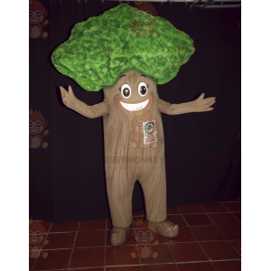 Costume de mascotte BIGGYMONKEY™ d'arbre vert et marron géant