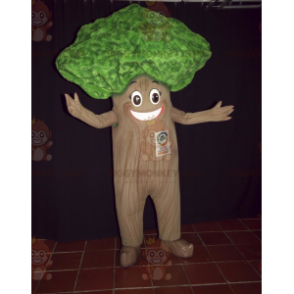 Jolly Giant Green ja Brown Tree BIGGYMONKEY™ maskottiasu -