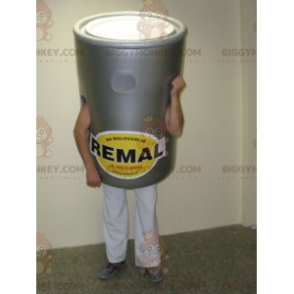 Traje de mascote de balde de tinta cinza gigante BIGGYMONKEY™ –