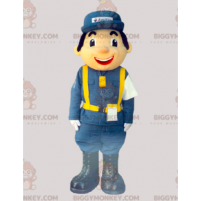 Courier Delivery Postman BIGGYMONKEY™ mascottekostuum gekleed in uniform - Heren mascottes - BIGGYMONKEY_05771 - BiggyMonkey.com
