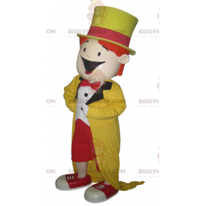 Magician Colorful Snowman BIGGYMONKEY™ Mascot Costume. Show