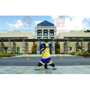Blue and Yellow Horse BIGGYMONKEY™ Mascot Costume –