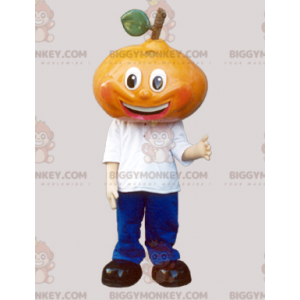 Giant Pear BIGGYMONKEY™ Mascot Costume Dressed in Blue and