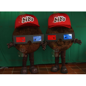 Duo de mascottes BIGGYMONKEY™ de Bib' s de bonbons chocolatés -
