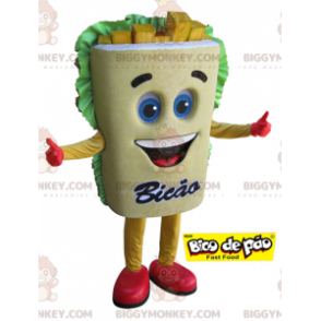 Kæmpe pommes frites BIGGYMONKEY™ maskotkostume. Snack