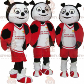 3 joaninhas vermelhas e brancas da mascote do BIGGYMONKEY™ –
