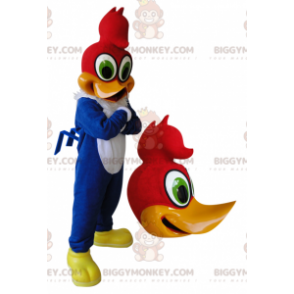 Woody Woodpecker Beroemde Cartoon Woodpecker BIGGYMONKEY™ mascottekostuum - Mascottes beroemde mensen - BiggyMonkey.com