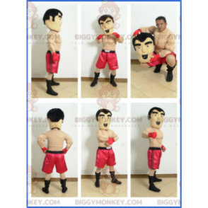 BIGGYMONKEY™ Mascot Costume Shirtless Boxer With Red Shorts - Unclassified mascots - BIGGYMONKEY_05800 - BiggyMonkey.com