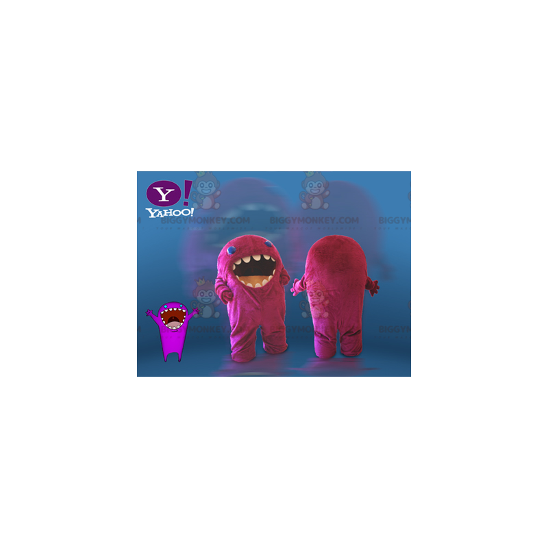 Disfraz de mascota Pink Monster BIGGYMONKEY™. Disfraz de