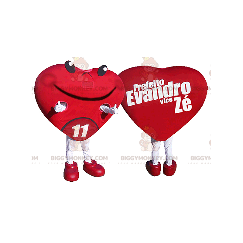 Costume de mascotte BIGGYMONKEY™ de cœur rouge géant. Costume Costume de mascotte BIGGYMONKEY™ de cœur rouge géant. Costume