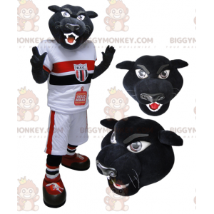 BIGGYMONKEY™ Black Panther Tiger Mascot Costume In Sportswear -