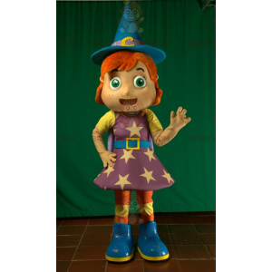 Red Witch Witch Fairy BIGGYMONKEY™ Mascot Costume -
