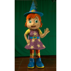 Red Witch Witch Fairy BIGGYMONKEY™ Mascot Costume –