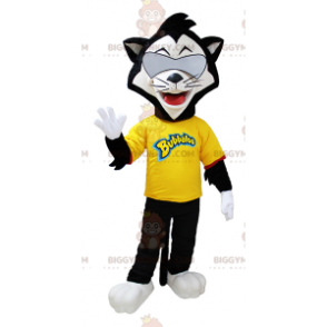 Costume da gatto bianco e nero BIGGYMONKEY™ con occhiali -
