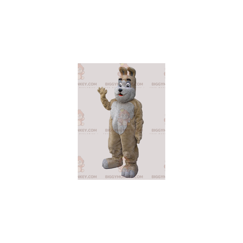 Soft and Cute Beige and Gray Dog BIGGYMONKEY™ Mascot Costume – Soft and Cute Beige and Gray Dog BIGGYMONKEY™ Mascot Costume –