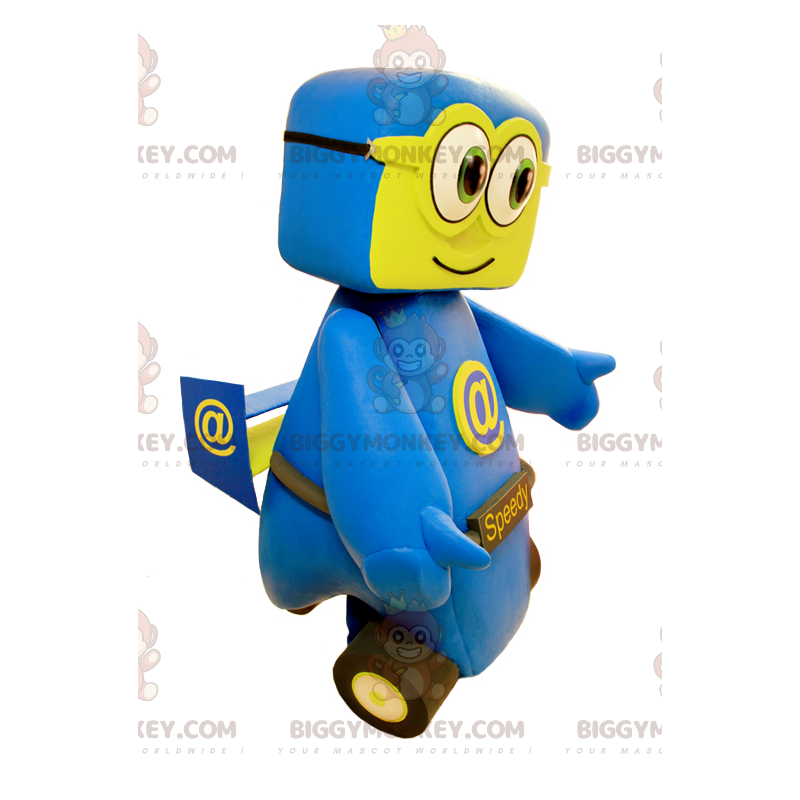 Niebiesko-żółty kostium maskotki BIGGYMONKEY™. Kostium maskotki Niebiesko-żółty kostium maskotki BIGGYMONKEY™. Kostium maskotki