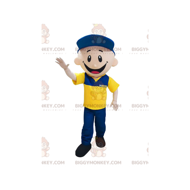 Costume de mascotte BIGGYMONKEY™ de garagiste de facteur vêtu Costume de mascotte BIGGYMONKEY™ de garagiste de facteur vêtu
