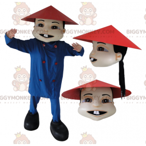 Costume de mascotte BIGGYMONKEY™ d'homme asiatique de chinois
